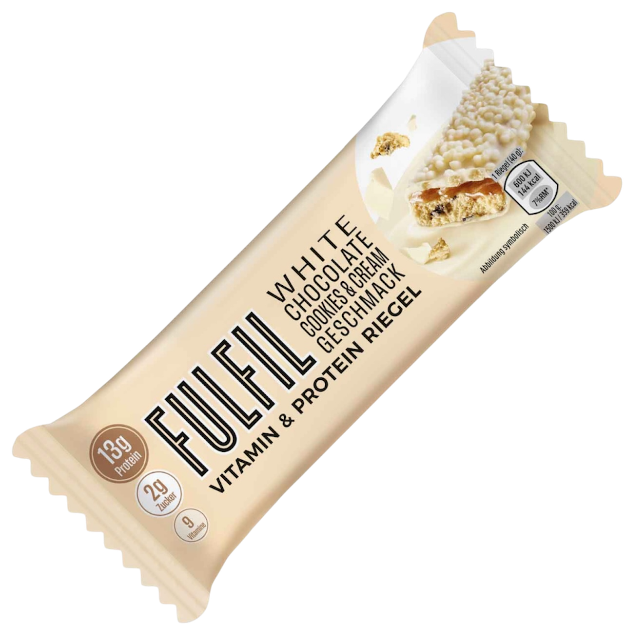 Fulfil Vitamin&Protein Riegel White Chocolate Cookies&Cream 40g MHD 15.04.2026