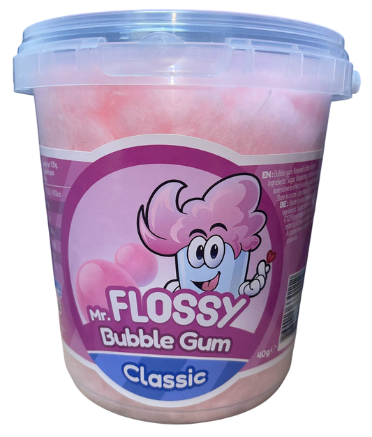 Mr Flossy Zuckerwatte Bubble Gum 40g