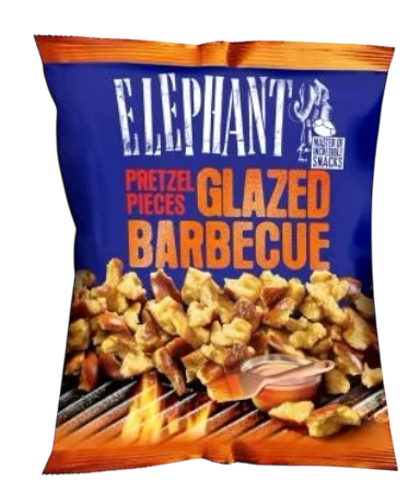 Elephant Pretzel Pieces Glazed Barbecue 125g
