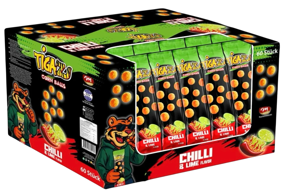 Tigaz Corn Balls Chili&Lime 20g
