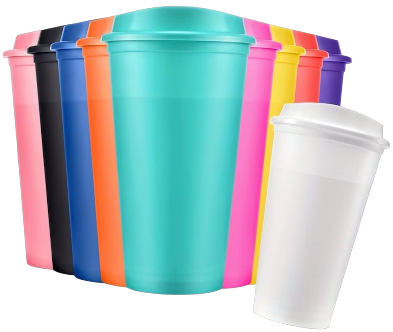 Plastikbecher bunt (versch. farben)