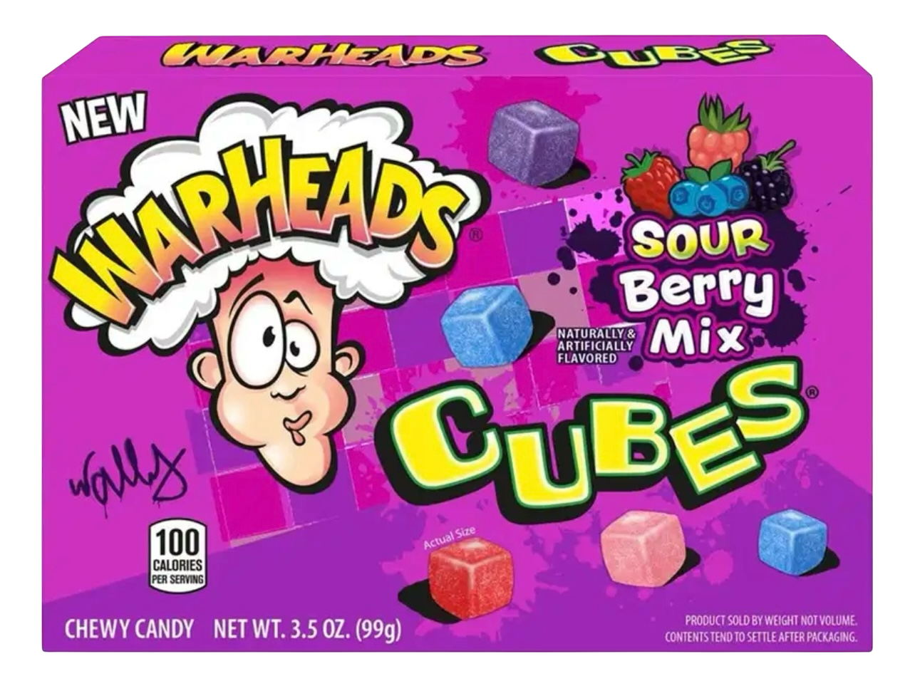Warheads sour Berry Mix Cubes 99g