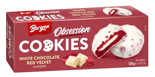 Bergen Red Velvet White Chocolate Cookies 128g