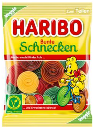 Haribo bunte Schnecken - vegetarisch