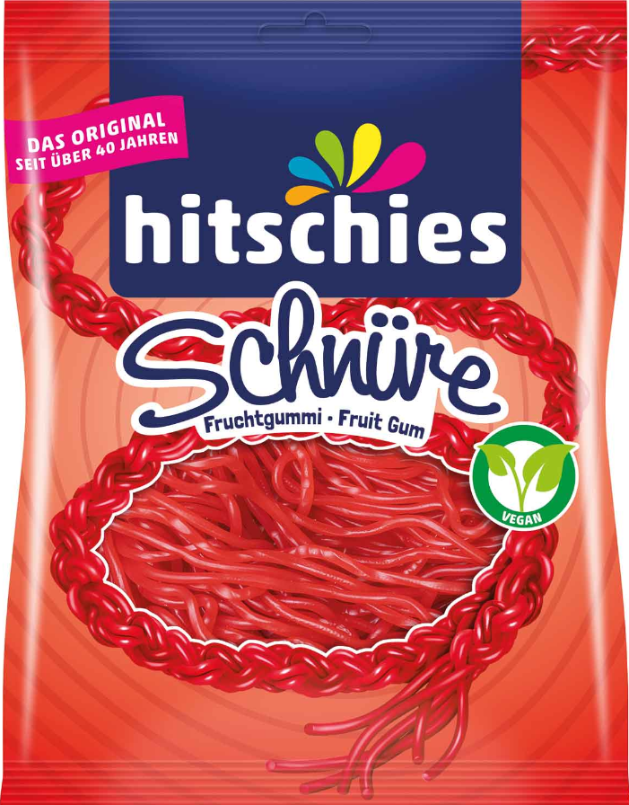 Hitschies Erdbeer Schnüre - vegan