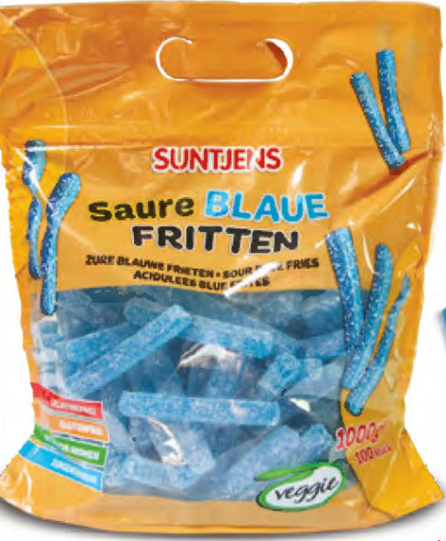Suntjens saure blaue Fritten - vegetarisch