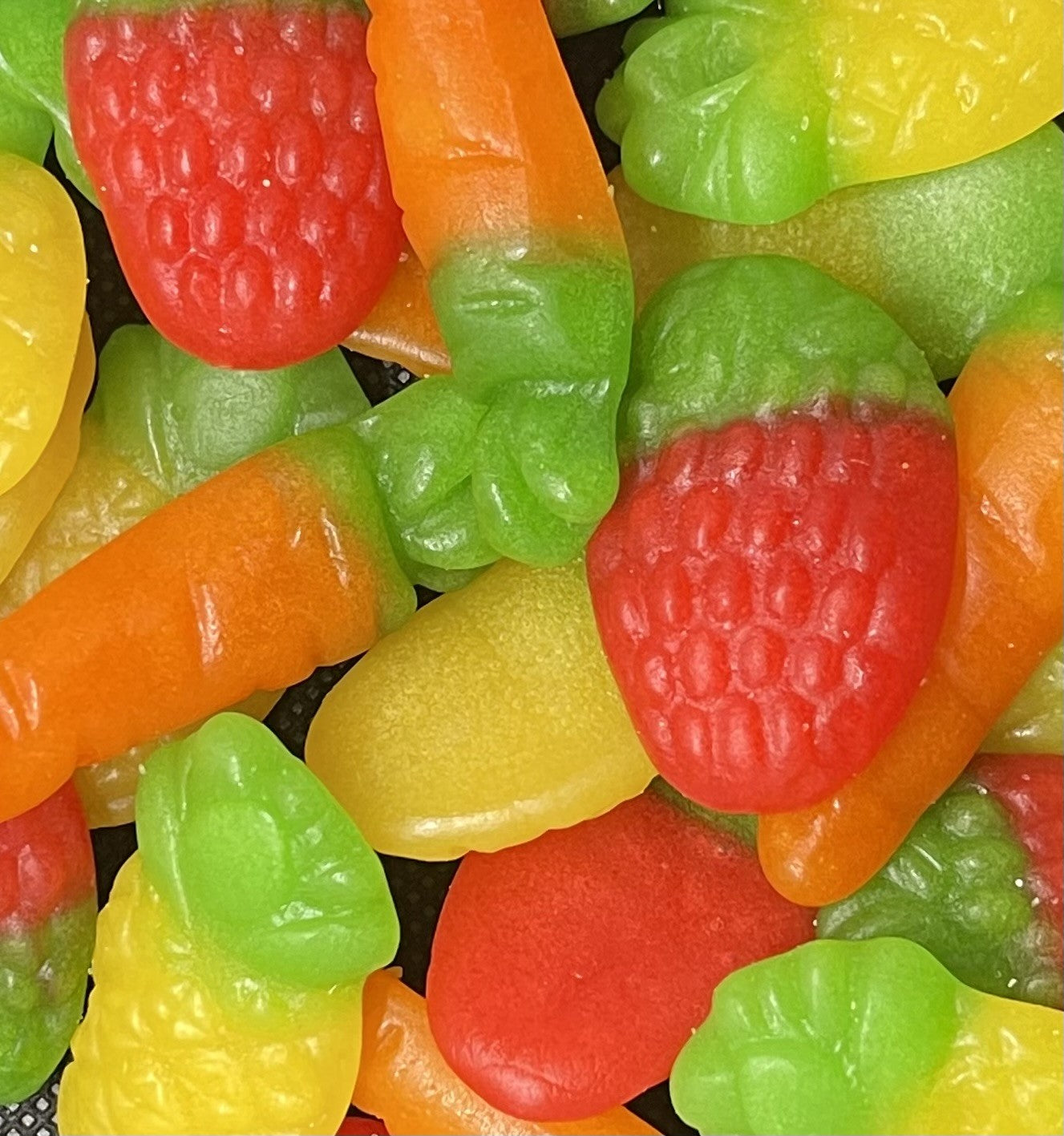 Jelly Mischung aus Ananas, Karotten und Erdbeeren
